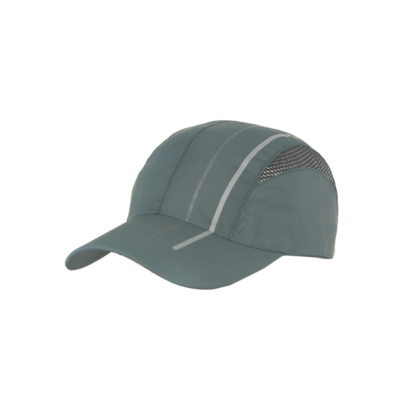 Lekka wentylowana czapka z daszkiem – szarozielona z siateczką