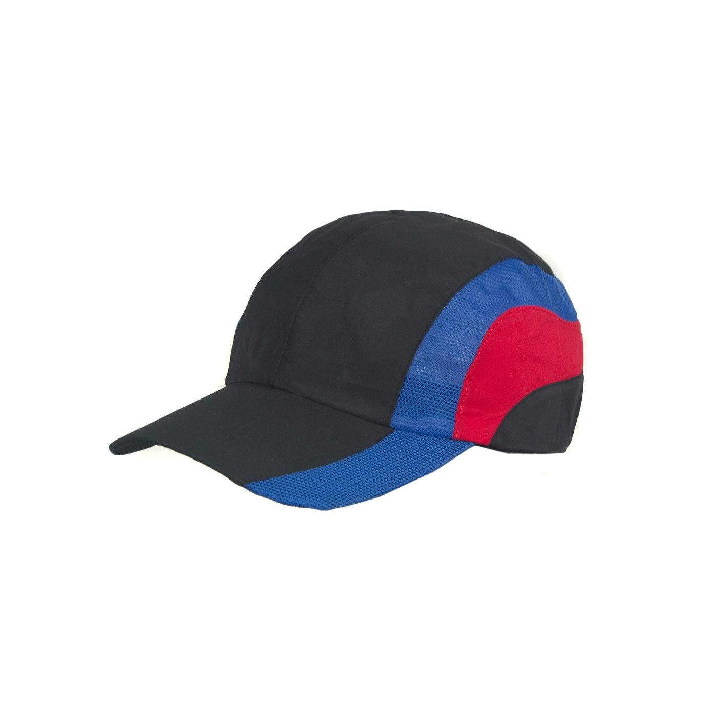 Kolorowa wentylowana czapka z daszkiem – czarna