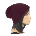 Czapka damska zimowa 3w1 beanie - burgund