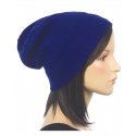 Czapka damska zimowa 3w1 beanie - ciemnonebieska