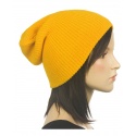 Czapka prążkowana damska 3w1 beanie - miodowa