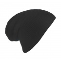 Męska czapka beanie w prążki 3w1 - czarna