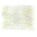 Szalik z nadrukiem w motyle i kwiaty - biały / żółty