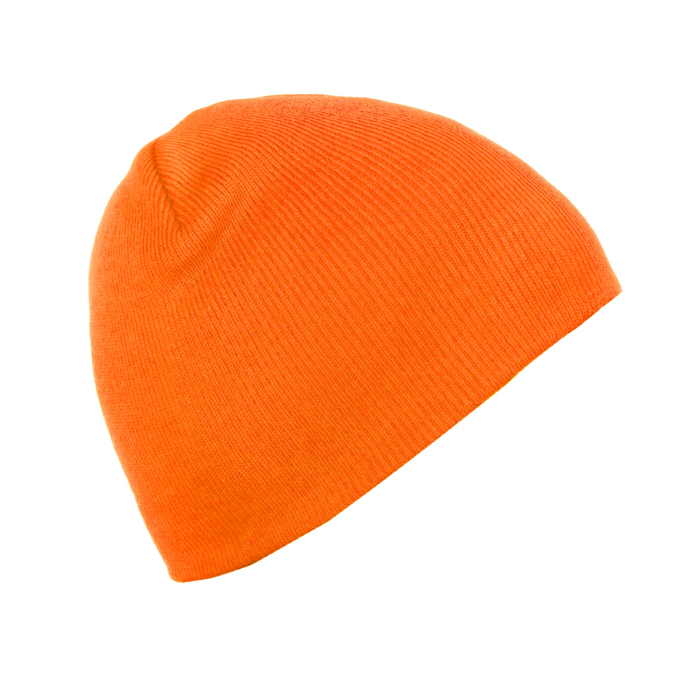 Męska czapka zimowa - pomarańczowa neonowa
