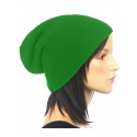 Czapka prążkowana damska 3w1 beanie - zielona