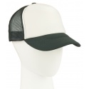 Czapka z daszkiem trucker – zielona z białym frontem