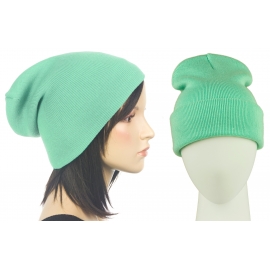 Czapka damska bezszwowa beanie 3w1 Janet - miętowa zielona