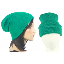 Czapka damska zimowa 3w1 beanie - turkusowa