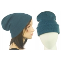 Czapka damska zimowa 3w1 beanie - granatowa