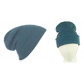 Męska czapka bezszwowa beanie 3w1 Jerry - szaroniebieska