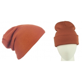 Męska czapka bezszwowa beanie 3w1 Jerry - rdzawa ruda