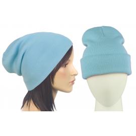 Czapka damska zimowa 3w1 beanie - miętowa