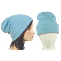 Czapka damska zimowa 3w1 beanie - miętowa