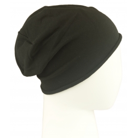 Czapka damska Dana bawełniana dzianinowa beanie - czarna
