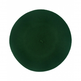 Klasyczny damski beret wełniany – zielony