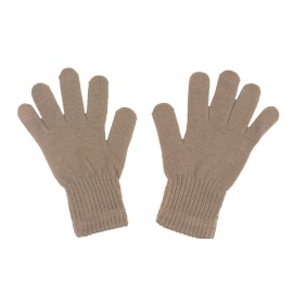 Damskie rękawiczki zimowe : beżowe cappuccino (2)